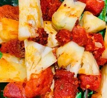 Pineapple Meat Skewers
