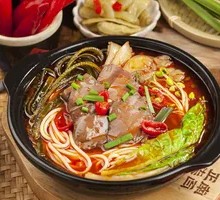 Pickled Chili Duck Blood Noodles