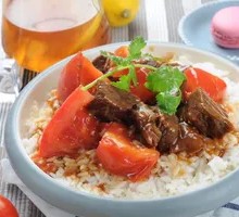 Tomato Beef Brisket Rice