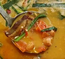 Clear Soup with Green Peas and Corn