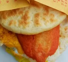 Egg and Chicken Strip Sandwich