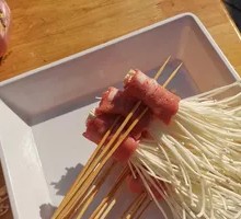 Bacon and Enoki Mushrooms