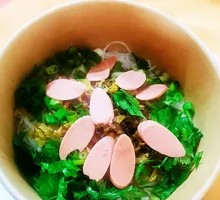 Grandma's Ham Sausage Noodles