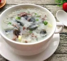Stir-fried Eggplant and Pork Porridge