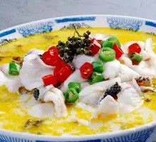 Tofu Flower with Pickled Cabbage and Wuyu Fish Slices