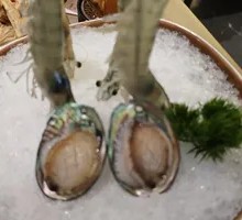 Fresh Sea Shrimp and Abalone Platter