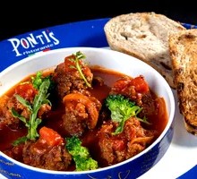 Pan-Fried Beef Meatballs with Chili Tomato Sauce
