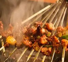 Freshly Sliced Pork Skewers