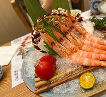 厚切三文鱼和甜虾