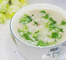 Vegetable and Minced Meat Rice Porridge