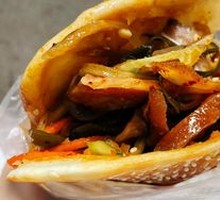 Potato-filled Flatbread with Pig Ear