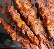 Lamb Skewers on Red Willow Branches