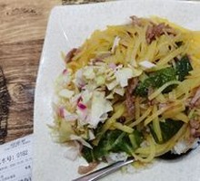 Potato and Pork Noodle Bowl
