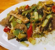 Liver and Kidney Stir-fry Rice Bowl