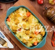 Curry Chicken Cheese Rice Bake