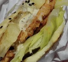 Grilled Pineapple Chinese Burger
