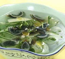 Cucumber and Century Egg Soup