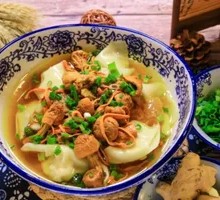 Chicken with Bamboo Fungus and Shrimp Roe Dumplings