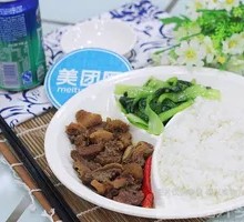 Beef Meatball and Beef Brisket Rice