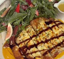 French Fried Pork Cutlet with Vegetable Salad