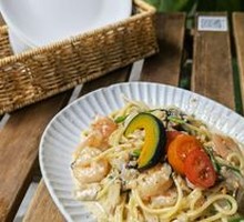 Shrimp Spinach Cream Pasta