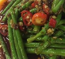 Cold-mixed green beans