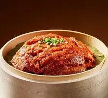 Steamed Pork with Peas and Rice Flour
