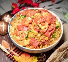 Pan-fried Bacon and Egg Fried Rice