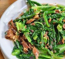 Braised Tuna with Fermented Black Beans and Chinese Water Spinach