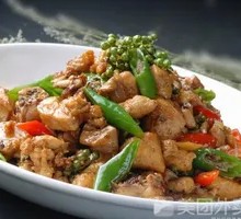 Green Pepper Tossed Wild Duck