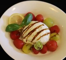 Cold-Marinated Preserved Plum Tomatoes with Burrata