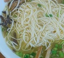 Squid and Chicken Noodle Soup