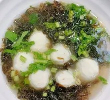 Chao-style Purple Seaweed and Squid Meatball Soup