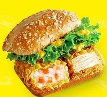 Half Chicken Half Shrimp Burger