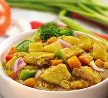 Pan-fried Chicken Rice Bowl