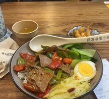 Stir-fried Pork Liver Rice