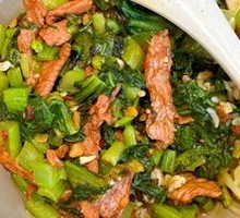 Mustard Greens Beef Rice