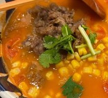 Beef and Tomato Noodle Soup with Bone Broth