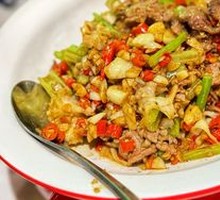 Freshly Sliced and Stir-Fried Yellow Beef