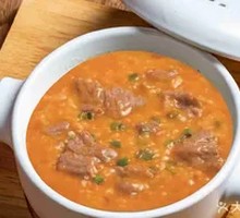 Tomato Beef Rice Porridge