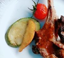 Herb-Crusted Lamb Chops with Italian Vegetables