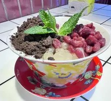 Oreo Red Bean Iced Smoothie Rice Cake