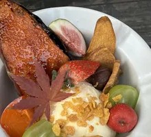 Roasted Sweet Potato with Ice Cream