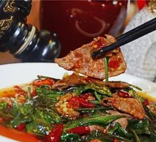 Pea Shoots Stir-fried with Pig Liver