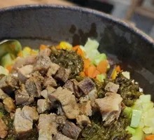 Burned Pepper Beef Brisket Rice Bowl