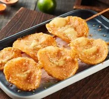 Fried Potato Slices with Flour Coating