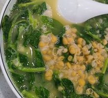 Pea Shoot and Soybean Soup
