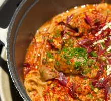 Grilled Beef Intestine Pasta