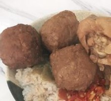 Chopped Chili Pork Meatball Rice