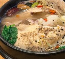 Purple Basil Mint Ginseng Chicken Soup